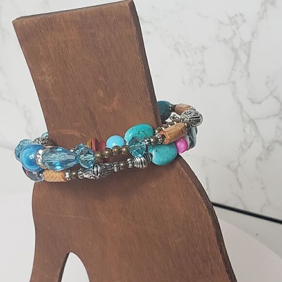 MEMORY WIRE Beaded Bracelet - Picture 3 of 6